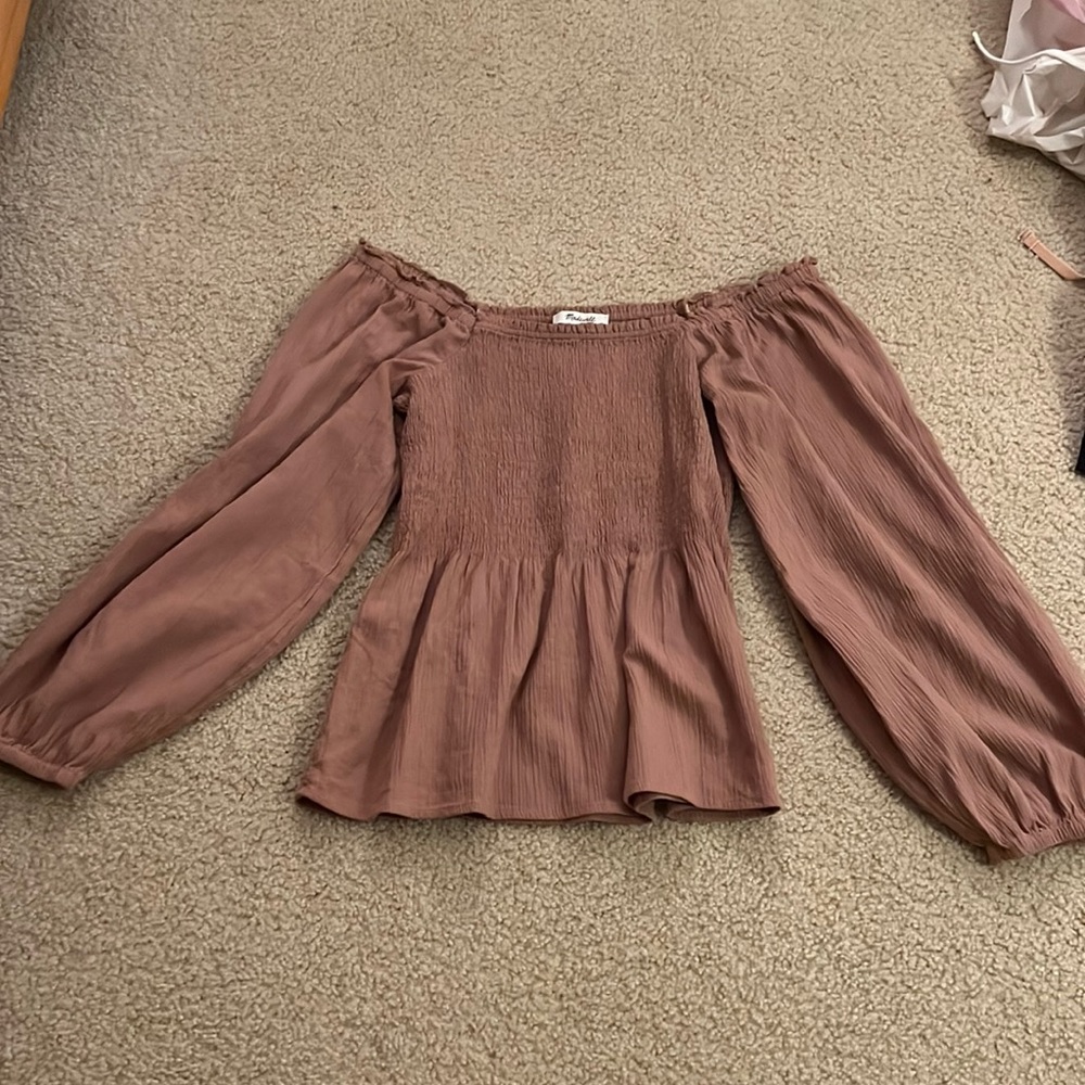 Madewell off the shoulder shirt